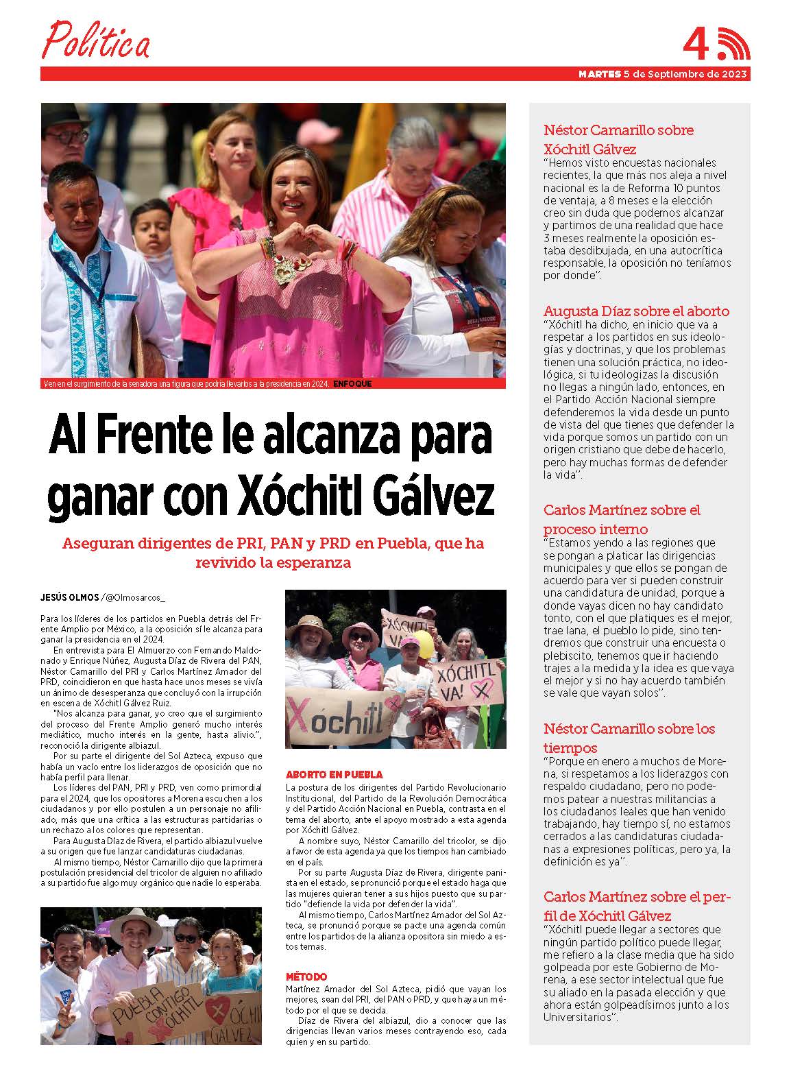 Alcanza al Frente para la presidencia Web - Portal Mediasolutions.mx